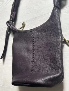 Magnu パープル　ショルダーバッグ　本革　新品