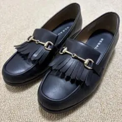 REGAL リーガル ビットローファ 24.5 キルト ホースビット 本革 黒