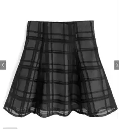 GRL インパン裏地付チェック柄フレアミニスカート