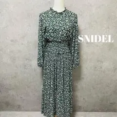 SNIDEL プリントシャーリング 원피스 花柄ロング 원피스 グリーン