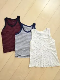 130：タンクトップタイプのインナー3枚セット