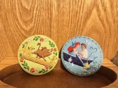 刺繍缶バッジ2個セット　ライオンキング　アリエル