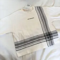 新品　ブランシェス　ストライプ Tシャツ アイボリー　100
