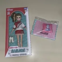 リカちゃんくじ x セーラーズ　人形　チアスタイル　小物　ブランケット2点セット