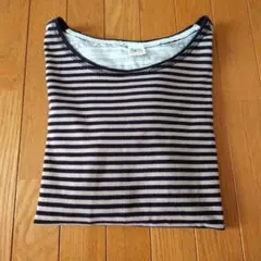 【本日まで値下】ハートマーケットボーダー長袖Ｔシャツ♡刺繍 Mサイズ春先に向けて