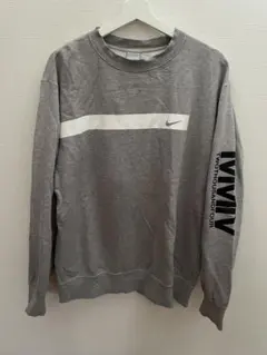 希少 00s ナイキ 袖ロゴ スウェット 2004年製 MMIV グレー XL