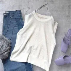 ☆美品◆イエナ◆ アイレットノースリーブニット