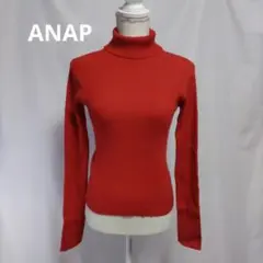 ANAP フィンガーホールタートルネックリブニットトップス