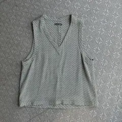 名作 FRANKLEDER フランクリーダー バイカラー リネンカーディガン M 