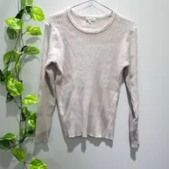 ★グローバルワーク GLOBALWORK リブニット 長袖 クルーネック 無地