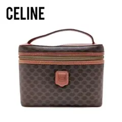 CELINE　セリーヌ　トリオンフ　バニティバッグ　マカダム　PVC　ブラウン