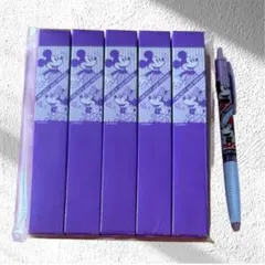 ミッキー&ミニー　ボールペン　5本まとめ売り　非売品　新品　ディズニー