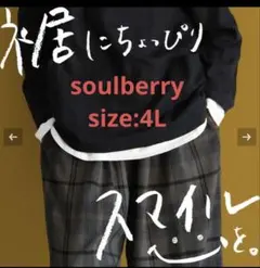 裾出しスマイルなロンT ソウルベリー　オフホワイト　大きいサイズ　4Lのサムネイル
