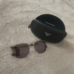 美品 Emporio Armani ブラック サングラス ケース付き