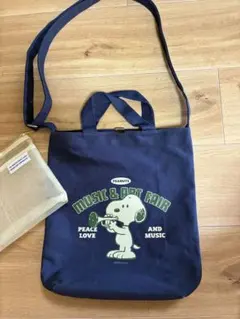 PEANUTS Snoopy トートバッグ ネイビー