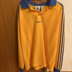 adidas イエロー 長袖ポロシャツ M