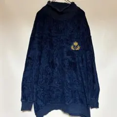 希少 Neiman Marcus 【M】 エンブレム刺繍 プルオーバー ネイビーのサムネイル