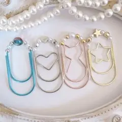 4点セット ペーパークリップ saving バインダー貯金 クリップ
