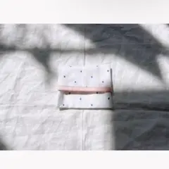 【171】ピンク×青ドットのポケットティッシュケース