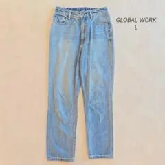 グローバルワーク GLOBAL WORK デニム L ストレート ライトブルー