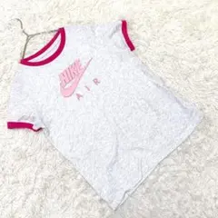 《ナイキ》 (150) プリントロゴTシャツ 配色パイピング 体育 運動 キッズ