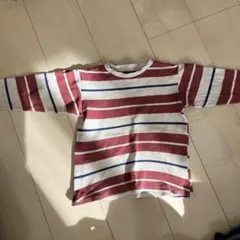 赤と白のストライプ Tシャツ サイズ100