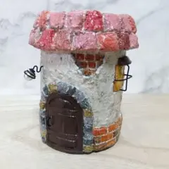 ももいろ屋根のおうち　リメイク缶　リメイク鉢　モルタルハウス　★メルカリ便