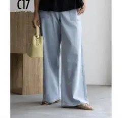 C17 シーセブンティーン ベイカーワイドパンツ CB004－79 （淡色）