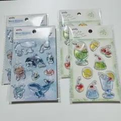 セリア　amifa ウォーターシール アクアリウム　メルティクリームソーダ