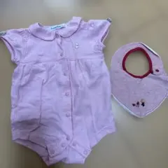 ファミリア　familiar ロンパース　60㎝、スタイ