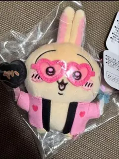 【ちいかわ】オタ活 うさぎ マスコット オタク　ハートメガネ　ペンライト