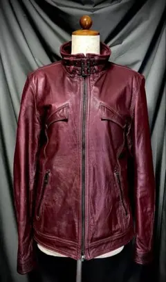 NICOLE CLUB FOR MEN シングルライダースジャケット レッド