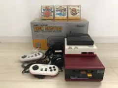 【ジャンク】ファミリーコンピュータ (ネオファミ)本体+ディスクシステム+ソフト