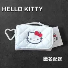 新品 【 ハローキティ 】ウォレット型 コインパース 《 白 》キルト
