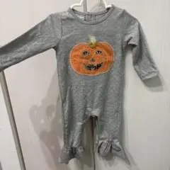 Mud Pie ベビーロンパース 6-9M ハロウィン パンプキンのサムネイル