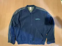 adidas ビンテージ フリース ジャンパー ネイビー