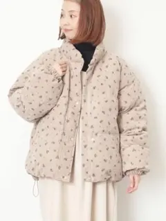 完売 新品 Samansa Mos2 柄アソートコーディロイブルゾン ベージュ