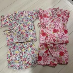 80cm 浴衣 甚平 女の子 2点セット