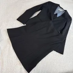 美品☆ ESPRITMUR スーツ上下セット 黒 ストライプ M