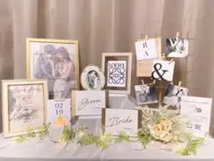 ナチュラルガーデン　受付サイン付　ウェルカムスペース　結婚式　まとめ売り　セット
