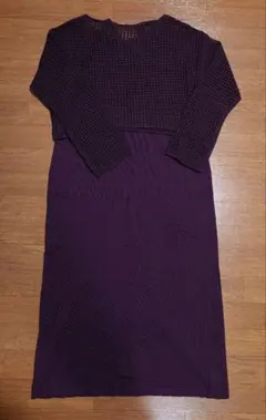 ツーピースニットキャミソールワンピース　GU