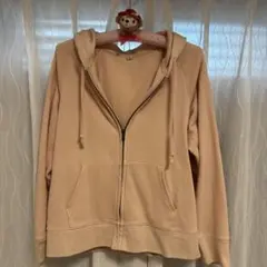UNIQLO ピンクベージュ フルジップパーカー
