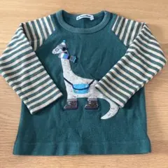 familiar 恐竜刺繍 長袖カットソー