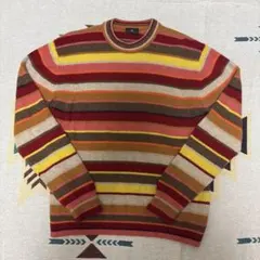 Paul Smith マルチカラーストライプニットL