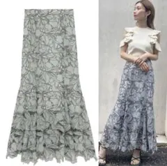 snidel スナイデル　カッティングレースマーメイドスカート