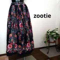 zootie インドコットン 花柄 フレアロングスカートのサムネイル