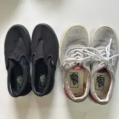 VANS 子供スニーカー2足セット　21cm 22cm スリッポン　黒　バンズ