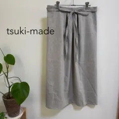 【新品・未使用】エプロン　ハーフエプロン　ロング　グレーのサムネイル