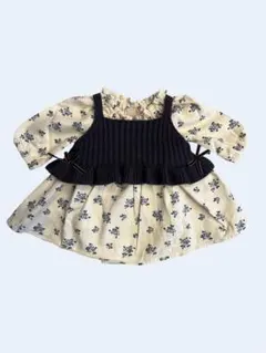 petit main（プティマイン）花柄ワンピースビスチェセット