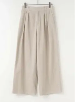 LOWRYS FARM コーデュロイワイドパンツ アイボリー Mサイズ